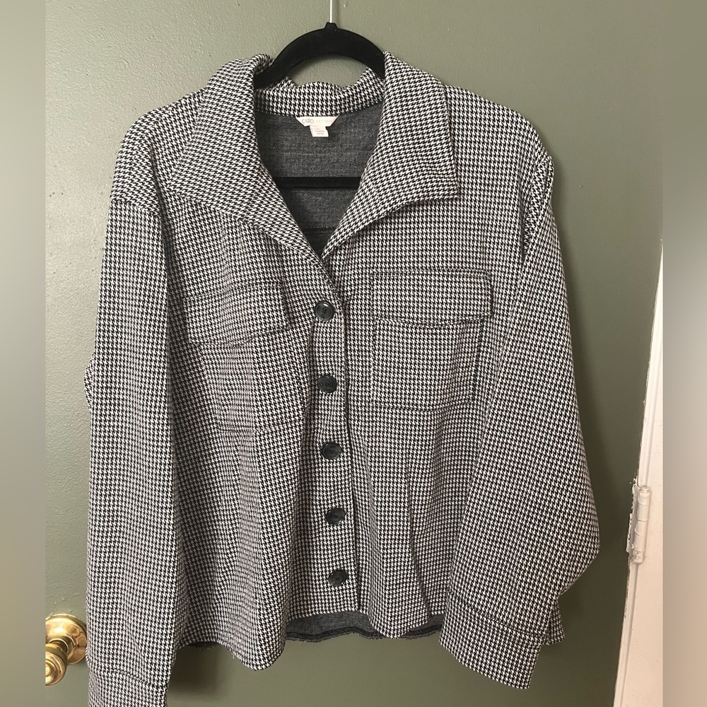 Vintage Cato houndstooth button up